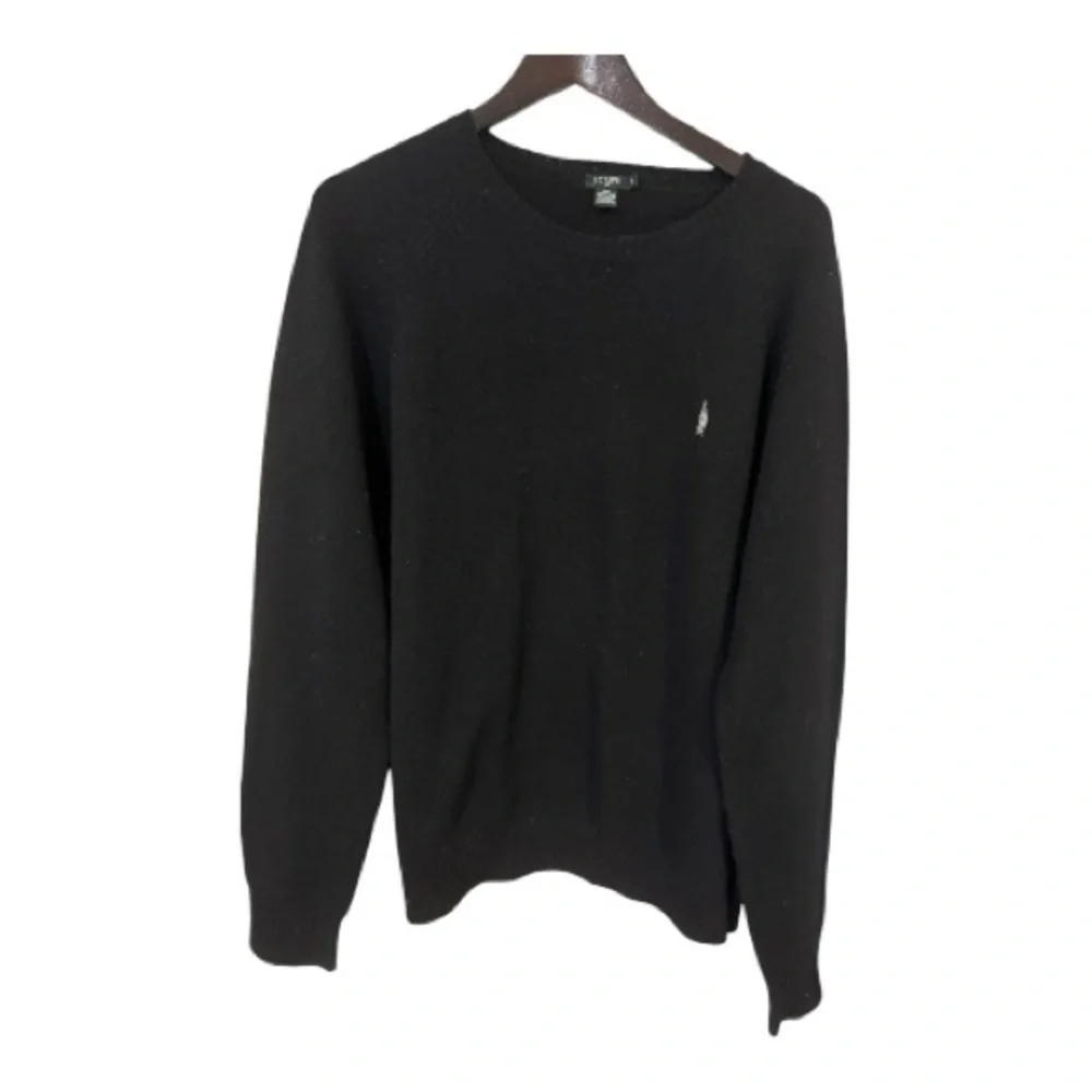 J. Crew Men's Black Crewneck Sweater 100% Lambs Wool XL
